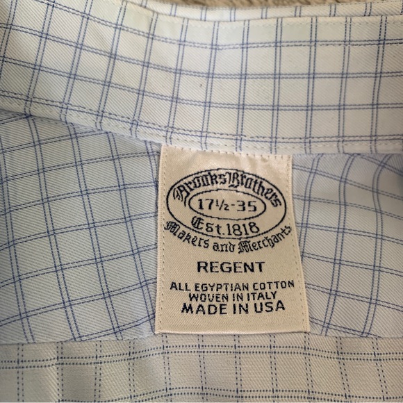Brooks Brothers blue check button down dress shirt women’s XL - Picture 7 of 7